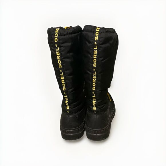 Sorel Black Insulated Lined Winter Snow Boots Men’s 6 Women’s 7.5 Waterproof - Picture 3 of 8